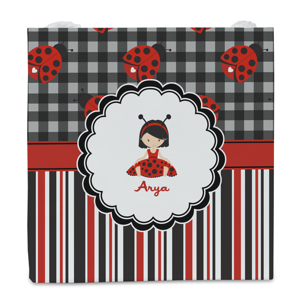 Ladybugs & Stripes Party Favor Gift Bag - Matte - Front