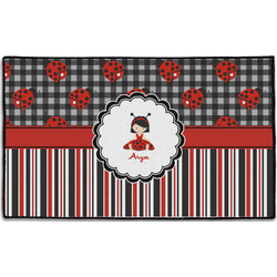 Ladybugs & Stripes Door Mat - 60"x36" (Personalized)
