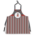 Ladybugs & Stripes Apron Without Pockets w/ Name or Text