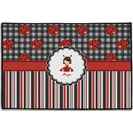 Ladybugs & Stripes Door Mat - 36"x24" (Personalized)