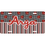 Ladybugs & Stripes Front License Plate (Personalized)