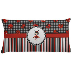 Ladybugs & Stripes Pillow Case - King (Personalized)