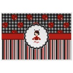 Ladybugs & Stripes Laminated Placemat w/ Name or Text