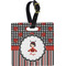 Ladybugs & Stripes Plastic Luggage Tag - Square w/ Name or Text