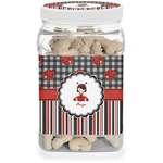 Ladybugs & Stripes Dog Treat Jar (Personalized)