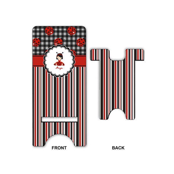 Ladybugs & Stripes Phone Stand - Front & Back