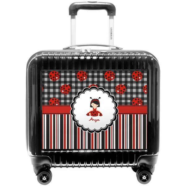 Custom Ladybugs & Stripes Pilot / Flight Suitcase (Personalized)