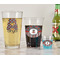 Ladybugs & Stripes Pint Glass - Two Content - In Context