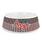 Ladybugs & Stripes Plastic Dog Bowl (Personalized)