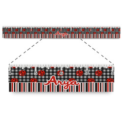 Ladybugs & Stripes Plastic Ruler - 12" (Personalized)