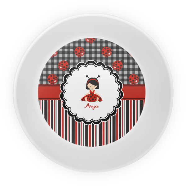 Ladybugs & Stripes Melamine Bowl - Center