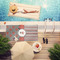 Ladybugs & Stripes Pool Towel Lifestyle