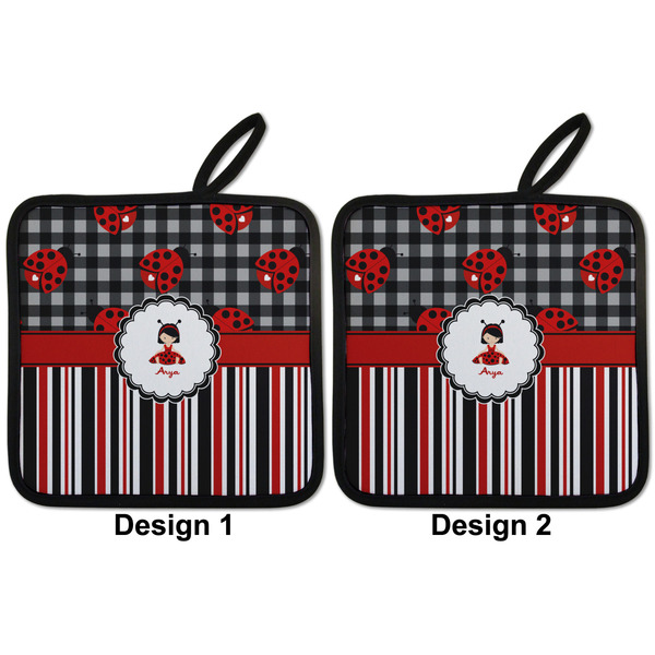 Ladybugs & Stripes Pot Holders - Set of 2 APPROVAL