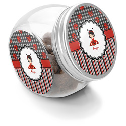 Ladybugs & Stripes Puppy Treat Jar (Personalized)