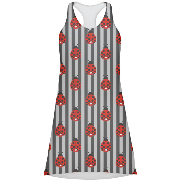 Custom Ladybugs & Stripes Racerback Dress - Medium