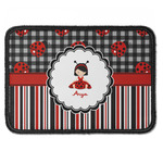 Ladybugs & Stripes Iron On Rectangle Patch w/ Name or Text