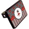 Ladybugs & Stripes Rectangular Car Hitch Cover w/ FRP Insert (Angle View)