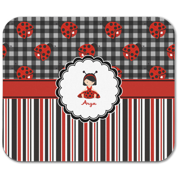 Ladybugs & Stripes Rectangular Mouse Pad - APPROVAL