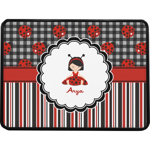 Ladybugs & Stripes Rectangular Trailer Hitch Cover (Personalized)