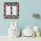 Ladybugs & Stripes Rocker Light Switch Covers - Double - IN CONTEXT