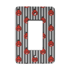 Ladybugs & Stripes Rocker Style Light Switch Cover (Personalized)