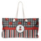 Ladybugs & Stripes Large Rope Tote Bag - Front View