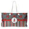 Ladybugs & Stripes Large Tote Bag with Rope Handles (Personalized)