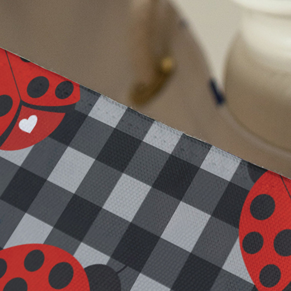 Ladybugs & Stripes Large Rope Tote - Close Up View