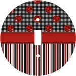 Ladybugs & Stripes Round Light Switch Cover