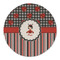 Ladybugs & Stripes Round Linen Placemat (Personalized)