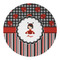 Ladybugs & Stripes Round Paper Coaster - Approval