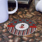 Ladybugs & Stripes Round Paper Coaster - Front