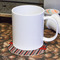 Ladybugs & Stripes Round Paper Coaster - With Mug