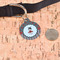 Ladybugs & Stripes Round Pet ID Tag - Large - In Context