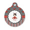 Ladybugs & Stripes Round Pet ID Tag - Small (Personalized)