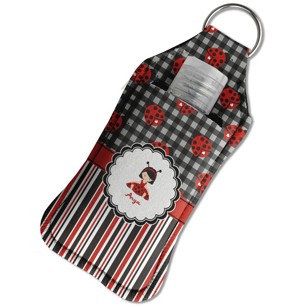 Ladybugs & Stripes Sanitizer Holder Keychain - Large in Case