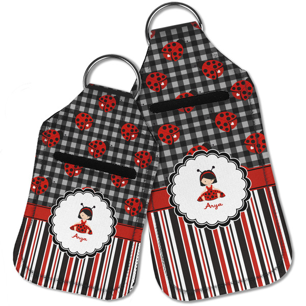 Ladybugs & Stripes Sanitizer Holder Keychain - Parent Main
