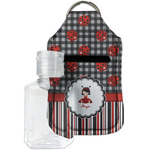Ladybugs & Stripes Hand Sanitizer & Keychain Holder - Small (Personalized)