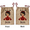 Ladybugs & Stripes Santa Sack - Front & Back (Personalized)