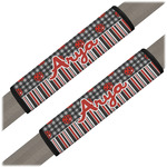 Ladybugs & Stripes Seat Belt Covers (Set of 2) (Personalized)