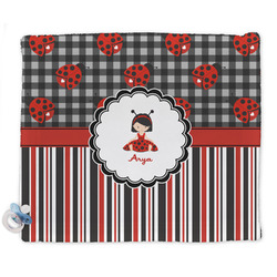 Ladybugs & Stripes Security Blanket - Single Sided (Personalized)
