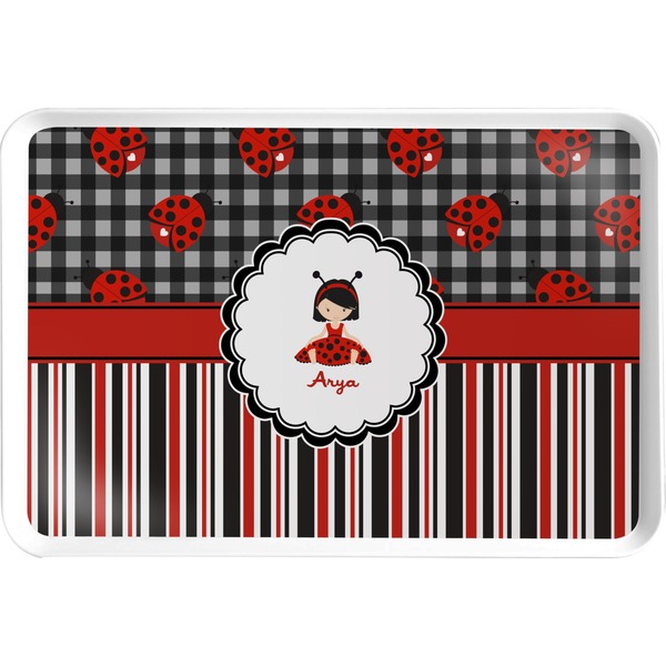 Custom Ladybugs & Stripes Serving Tray (Personalized)