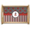 Ladybugs & Stripes Natural Wooden Tray - Small (Personalized)