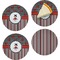 Ladybugs & Stripes Set of Appetizer / Dessert Plates