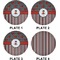 Ladybugs & Stripes Set of Lunch / Dinner Plates (Approval)
