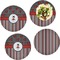 Ladybugs & Stripes Set of Lunch / Dinner Plates