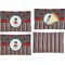Ladybugs & Stripes Set of Rectangular Appetizer / Dessert Plates
