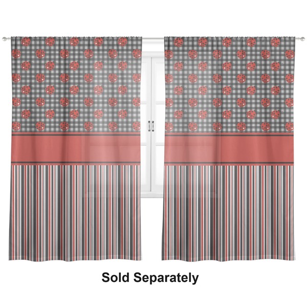 Ladybugs & Stripes Sheer Curtains
