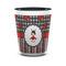 Ladybugs & Stripes Ceramic Shot Glass - 1.5 oz - Two Tone - Set of 4 (Personalized)