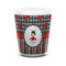 Ladybugs & Stripes Ceramic Shot Glass - 1.5 oz - White - Single (Personalized)